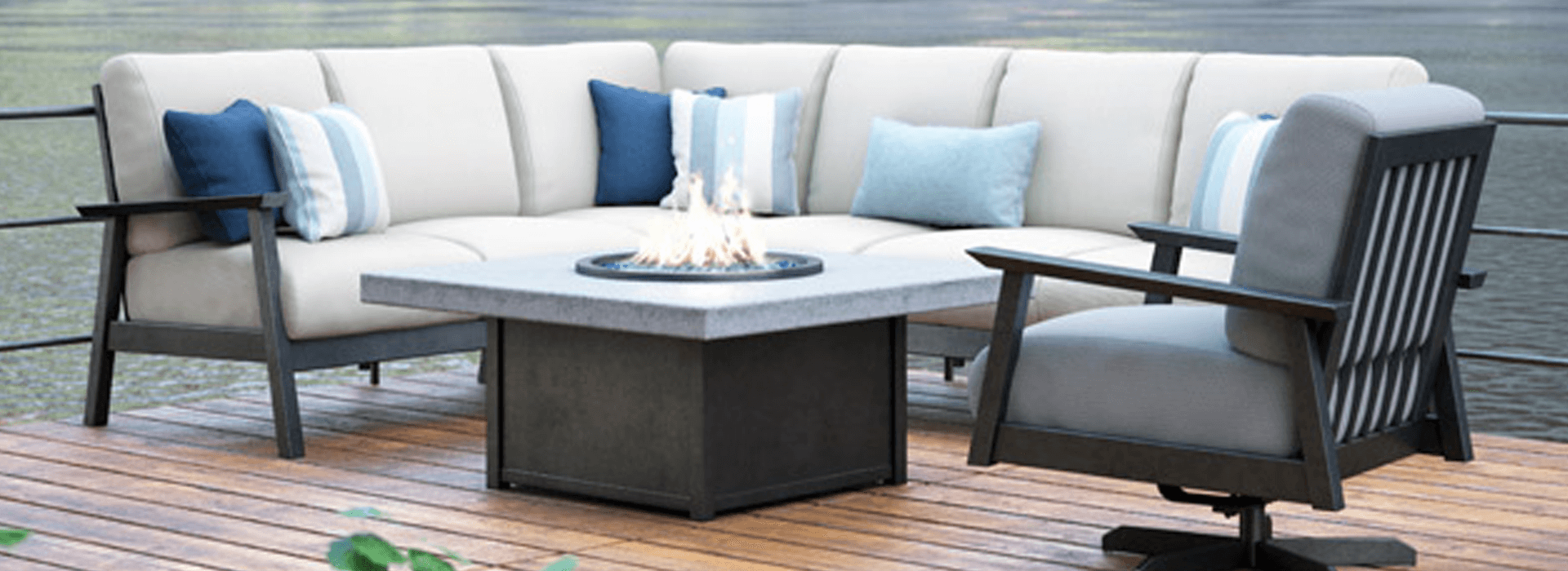 Homecrest Concrete Fire Tables (Natural